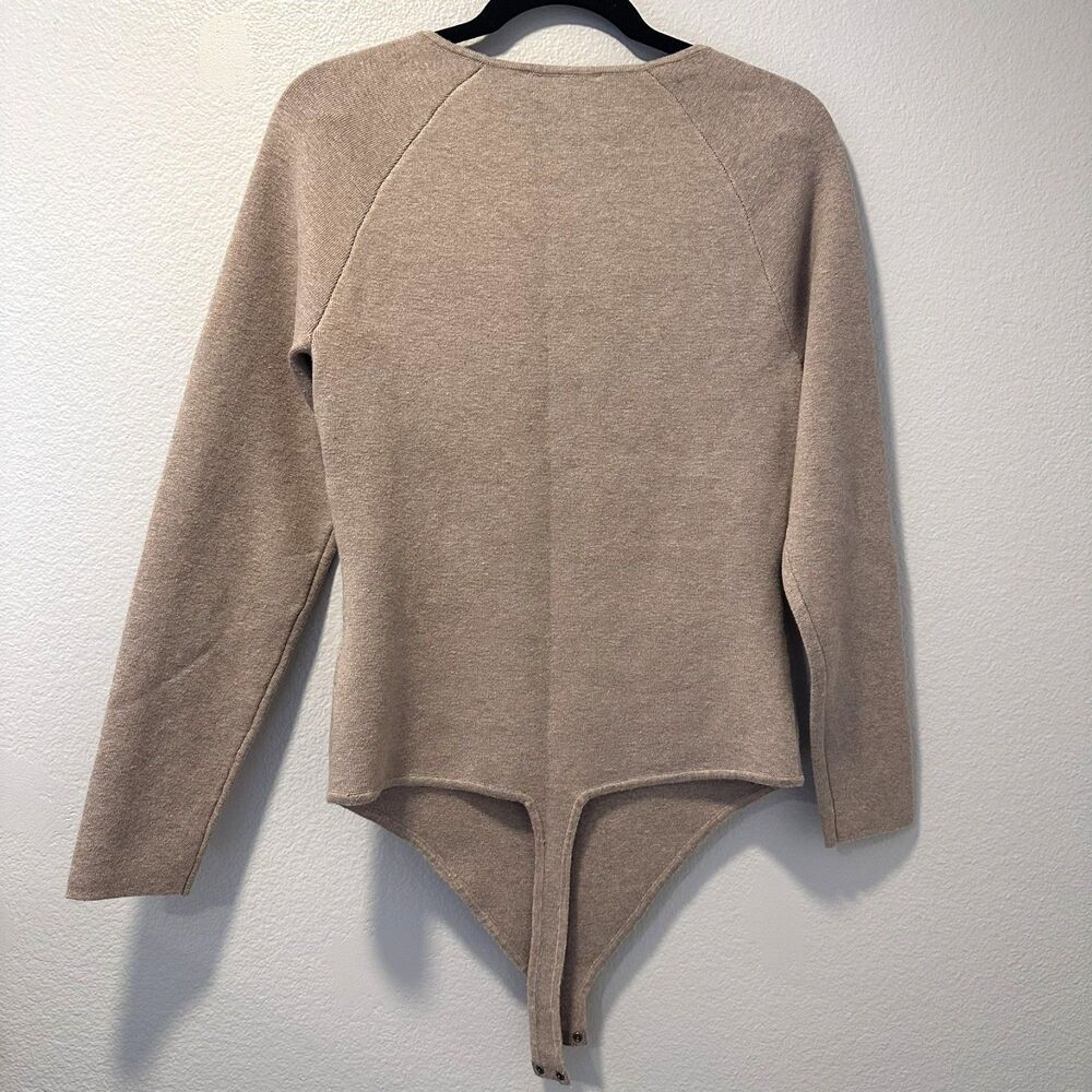 Abercrombie & Fitch Size-XL Corset Sweetheart Sweater‎ Knit Bodysuit Brown - Picture 9 of 10